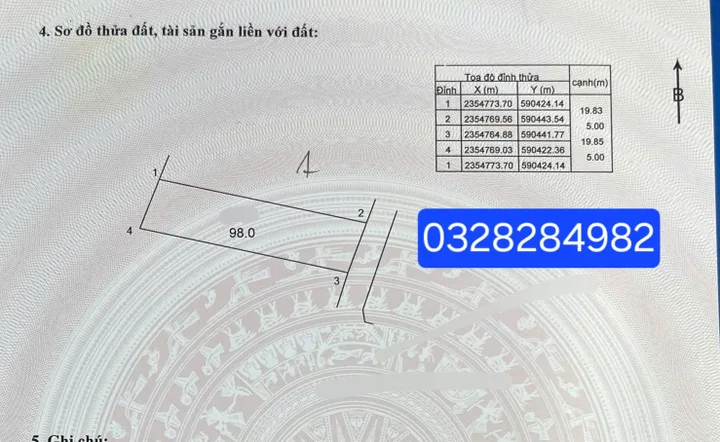 Bán đất 98m² full thổ cư ngang 5m giá 1.42 tỷ tại Xã Sóc Sơn