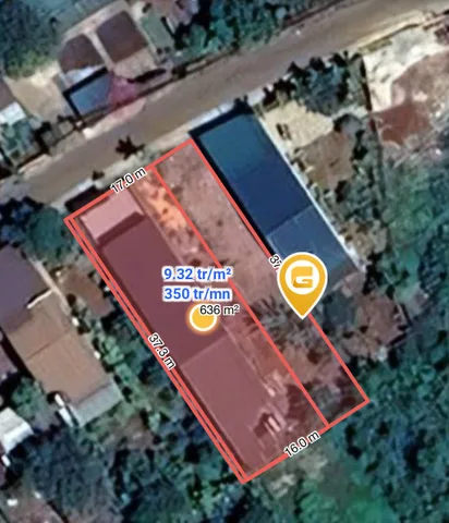 Bán đất 526.5m² có sẵn 130m² thổ cư ngang 5.0m giá 2.15 tỷ tại Phường Tân An