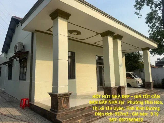 HÓT HÓT NHÀ ĐẸP – GIÁ TỐT CẦN BÁN GẤP NHÀ Tại  Phường Thái Hòa, Thị xã Tân Uyên, Bình Dương