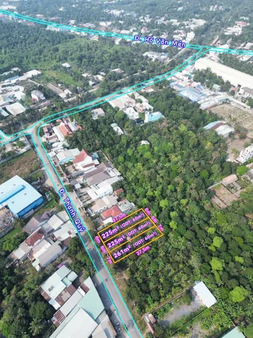 3 Lô đất liền kề mặt tiền kinh doanh đường Thạnh Quý - An Thạnh, gần Chợ Búng