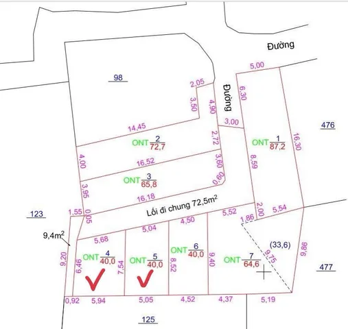 Bán đất 40m² full thổ cư ngang 5m giá 2 tỷ tại Xã Văn Giang