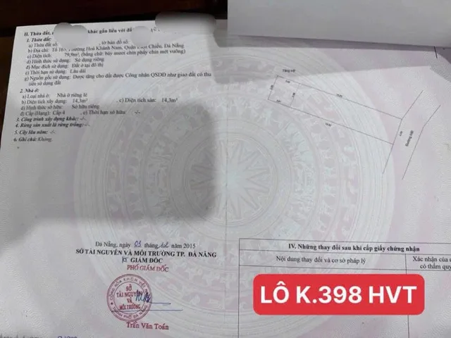 📌📌📌LÀM VIỆC TRỰC TIẾP GIÁ TỐT !!! Bán đất kiệt Hoàng Văn Thái, Hòa Khánh Nam