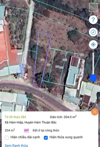 Bán đất 204m² có sẵn 150m² thổ cư ngang 4,6m giá 1000 triệu tại Phường Bình Thuận