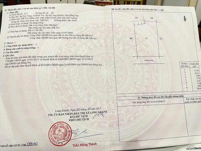 Bán đất 508.7m² có sẵn 300m² thổ cư ngang 18m giá 6.3 tỷ tại Đường Võ Văn Tần Phường Bình Lộc