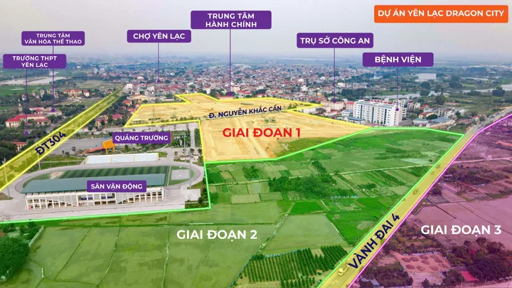 Dragon City – Đất Lõi Trung Tâm Yên Lạc, Mặt Quảng Trường – Bao Quanh 7 Cụm Công Nghiệp!
