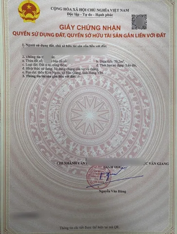 Bán đất 70,2m² full thổ cư ngang 5m giá 5.1 tỷ tại Xã Văn Giang