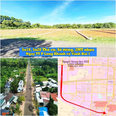 ĐẤT THỔ CƯ 2 MT ĐƯỜNG NHỰA | GẦN NGAY QL1A VÀ VÀNH ĐAI 1 LONG KHÁNH| CHỈ VỚI 960Tr