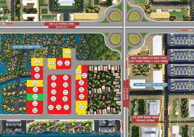 Đất Phân Lô Tái Định Cư Hòa Lạc, Diện Tích 100 Mét Vuông, Sát Đại Lộ Thăng Long, Giá 4Tỷ.