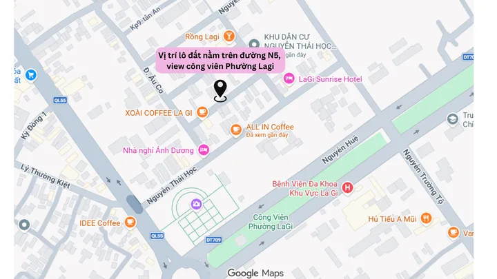 Bán đất thổ cư 100m² KDC Nguyễn Thái Học – đường N5 – view công viên – sổ riêng