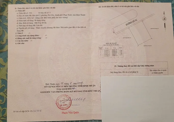 Bán đất 400m² full thổ cư ngang 12m giá 5.2 tỷ tại Phường Phú Thủy