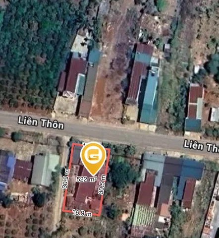 Bán đất 518.7m² có sẵn 60m² thổ cư ngang 17.0m giá 1.85 tỷ tại Phường Buôn Ma Thuột