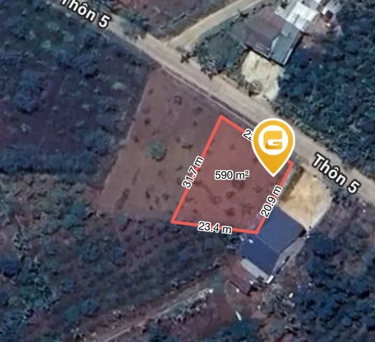 Bán đất 711m² có sẵn 100m² thổ cư ngang 14m giá 1.7 tỷ tại Xã Ea Ktur