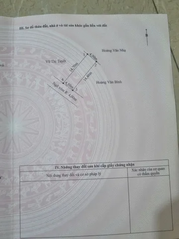 Bán 63,7m đất, Mặt tiền : 4,5m.Tại : Thôn Cao Bộ, xã Đại Hà - Kiến Thuỵ - Hải Phòng