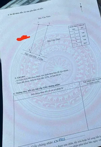 Bán 94m đất, Mặt tiền : 5,4m.Tại : Thuỵ Hương - Kiến Thuỵ - Hải Phòng