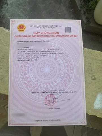 Bán đất 101,9m² full thổ cư ngang 5m giá 6.5 tỷ tại Xã Văn Giang