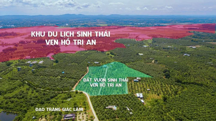 CHỈ 7xx SỞ HỮU 15M MẶT TIỀN ĐƯỜNG VÀO KHU THƯƠNG MẠI DỊCH VỤ DU LỊCH HỒ TRỊ AN.