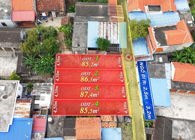 16/03/2026.Bán đất 85m² full thổ cư ngang 439m giá 1.3 tỷ tại Phường Bạch Đằng. Ngũ Lão. liên hệ 0362558882