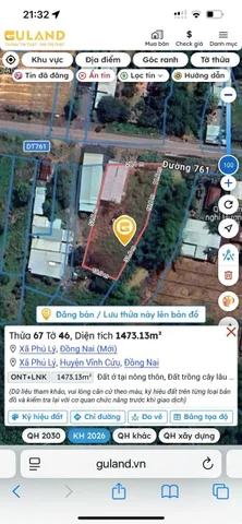 Bán đất 1473.1m² có sẵn 300m² thổ cư ngang 28m giá 6 tỷ tại Đường ĐT 761 Xã Phú Lý