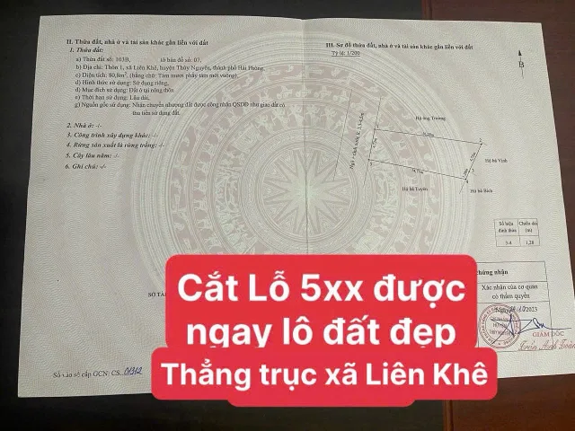 Bán 80 m Liên Khê gần đường thôn . Ngõ ô tô giá cắt lỗ . L/h: 076.231.9990 em Thúy