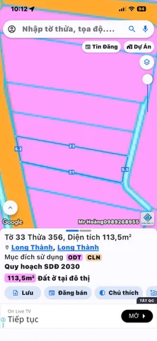 Cần bán lô đất đường nguyễn trung trực long thành