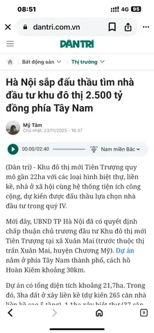 Bán đất 94.3m² có sẵn 94,3m² thổ cư ngang 5m giá 6 tỷ tại Xã Xuân Mai