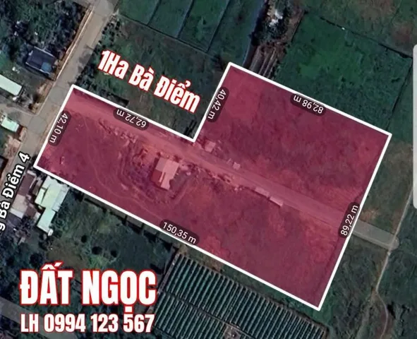 🟥Đất đẹp mặt tiền Bà Điểm 10.138m² giá 90 tỷ giáp KCN Vĩnh Lộc, gần Bình Tân giá rất tốt đó