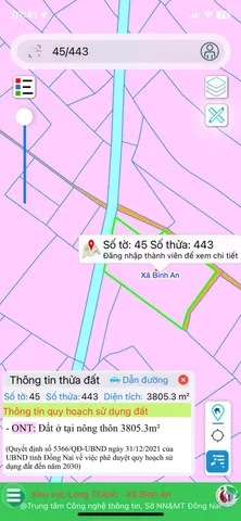 3805M2 2 MẶT TIỀN BÊ TÔNG BÌNH AN LONG THÀNH