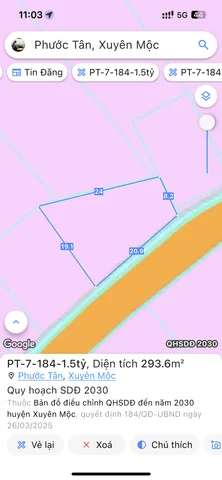 Bán 20m trục nhựa Phước Tân, chỉ 75tr/m ngang