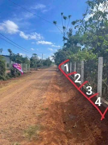 Bán đất 252.8m² có sẵn 60m² thổ cư ngang 5.0m giá 645 triệu tại Xã Cuôr Đăng
