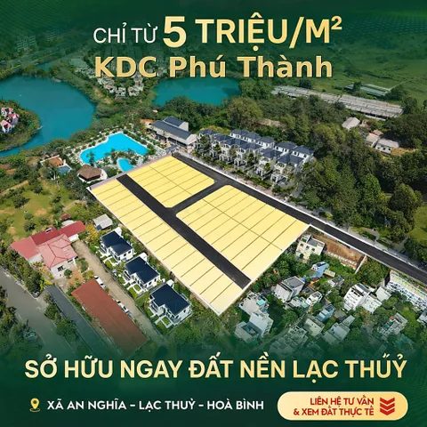 Bán đất Phú Thành, Lạc Thủy, Hòa Bình, sẵn sổ hơn 500 triệu full thổ cư