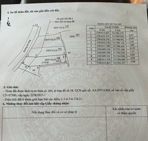 Bán đất 153.9m² có sẵn 119m² thổ cư ngang 5m giá 650 triệu tại Xã Hải Đông Thành phố Móng Cái