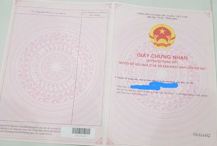 Cần bán nhà ở riêng 100% thổ cư, hẻm cụt xe hơi, sau lưng tòa án tỉnh Đồng Nai