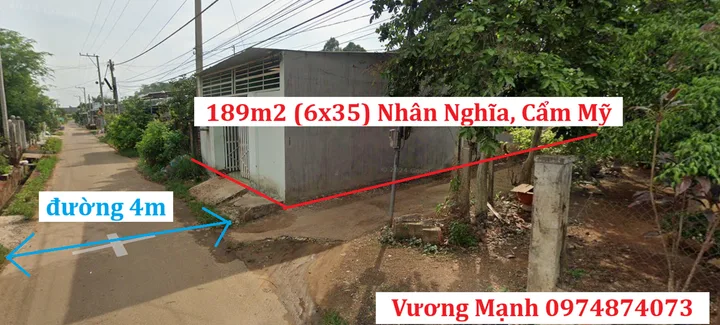 NHÀ 1T 189M², NGANG 6M, CẨM MỸ, ĐỒNG NAI