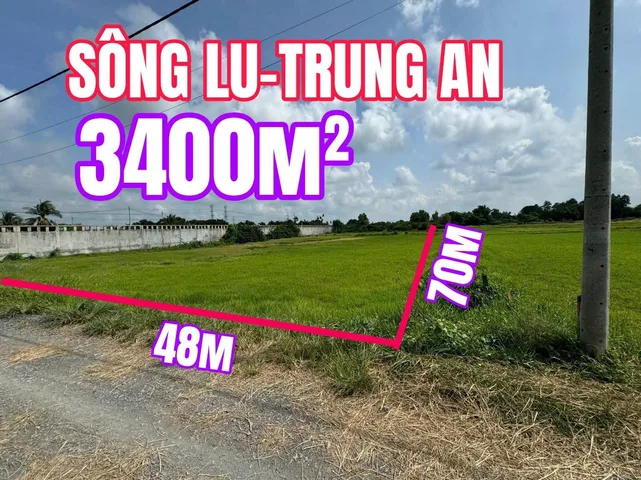 🟥Bán đất 3400m² ngang 48m giá 17 tỷ tại Đường Sông Lu Xã Bình Mỹ