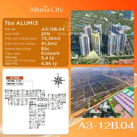 Căn cuối cùng trên thị trường, chỉ hơn 4,8 tỷ sở hữu ngay căn hộ hạng sang 81m2 view Ecopark triệu đô!
