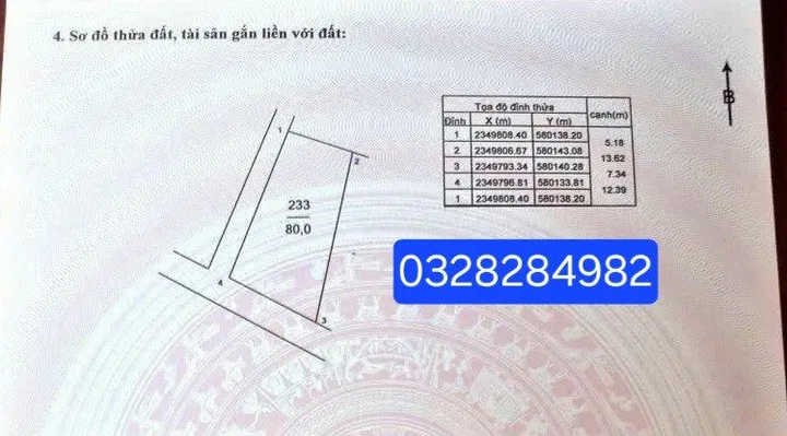 Bán đất 80m² full thổ cư ngang 7m giá 2.8 tỷ tại Xã Nội Bài
