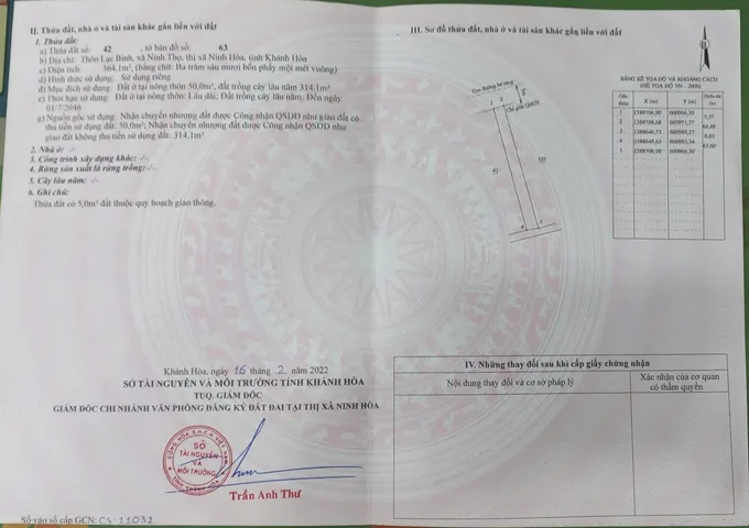 Bán lô đất Ninh Thọ đường nhựa( Bắc Ninh Hoà), gần trường tiểu học