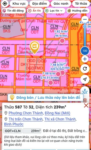 Bán đất 239m² có sẵn 50m² thổ cư ngang 5m giá 615 triệu tại Phường Chơn Thành