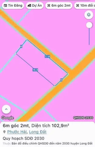 🌈 LÔ GÓC 2 MẶT TIỀN – SÁT CHỢ PHƯỚC HẢI – CÁCH BIỂN CHỈ 700M GIÁ 1TY880