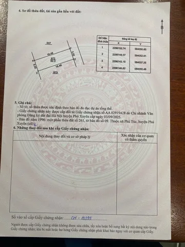 Bán đất 82,3m² full thổ cư ngang 5m giá 3.68 tỷ tại Xã Phượng Dực