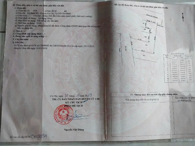 Bán đất 350m² ngang 10m giá 2 tỷ tại Xã Bình Mỹ