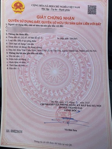 Bán đất 100m² full thổ cư ngang 5m giá 9.2 tỷ tại Xã Dân Hòa