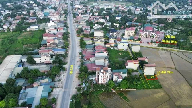 72m - Mặt tiền 6m - Phân lô chợ Cá - Xã Xuân Mai - chỉ hơn 2 tỷ