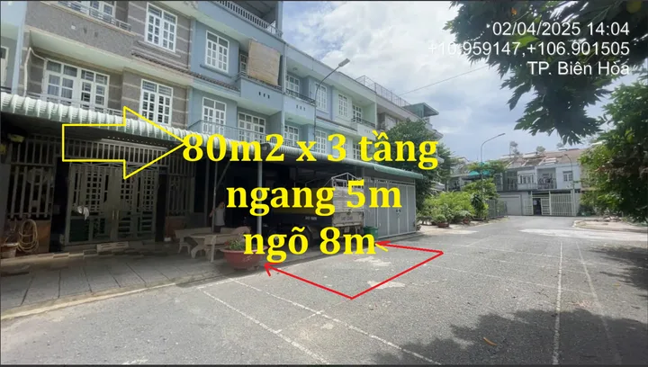 HOT NHÀ 3T x  80M², NGANG 5M, BIÊN HÒA, ĐỒNG NAI