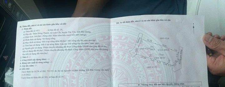 CẮT LỖ LÔ ĐẤT TẠI ĐÔNG THÀNH, LAM CỐT TÂN YÊN
RẺ HƠN CÁC LÔ 400tr
Mã sản phẩm: Tân Yên - Lam Cốt 01
✅ Diện tích: 544m² (Sổ hồng trao tay)
✅ Kích thước: Ngang 15m, dài 37m
✅ Loại đất: Đất thổ cư, xây dựng tự do
✅ Hướng đất: (Cập nhật theo hướng cụ th
