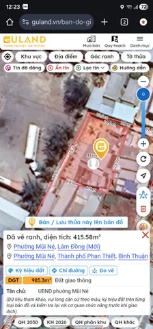 Bán đất 200 m² có sẵn 173m² thổ cư giá 1,4 tỷ tại Phường Mũi Né