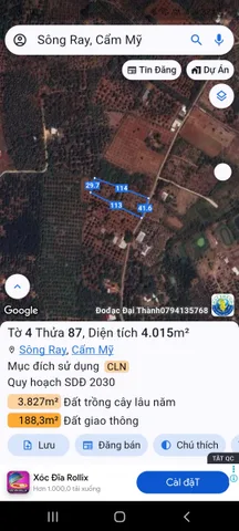 Bán Nhà đất Sông Ray Cẩm Mỹ Đồng Nai