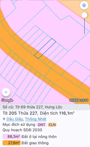 Bán 8 nền đất thổ cư mặt tiền đường nhựa, gần KCN Dầu Giây, giá 1 tỷ