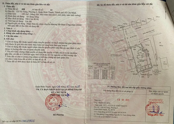 Bán CHDV Mặt tiền 120 VŨ TÙNG – Giá 35 tỷ