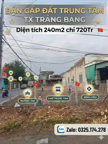 🔥CHÍNH CHỦ GỬI ! BÁN GẤP LÔ ĐẤT 240m2 GIẢM NHANH CHỈ CHỈ CÒN 720TR